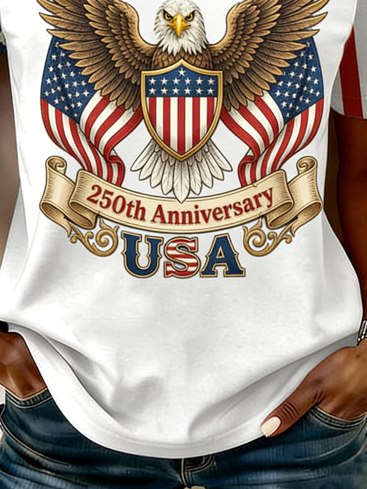 250th anniversary Casual Crew Neck T-Shirt