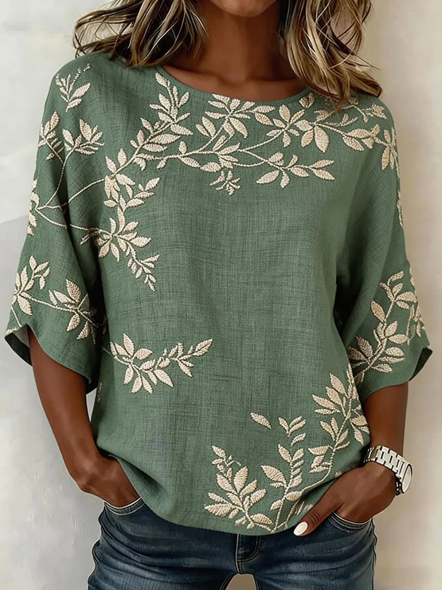 Loose Cotton And Linen Vintage Shirt