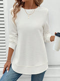 Casual Plain Crew Neck T-shirt