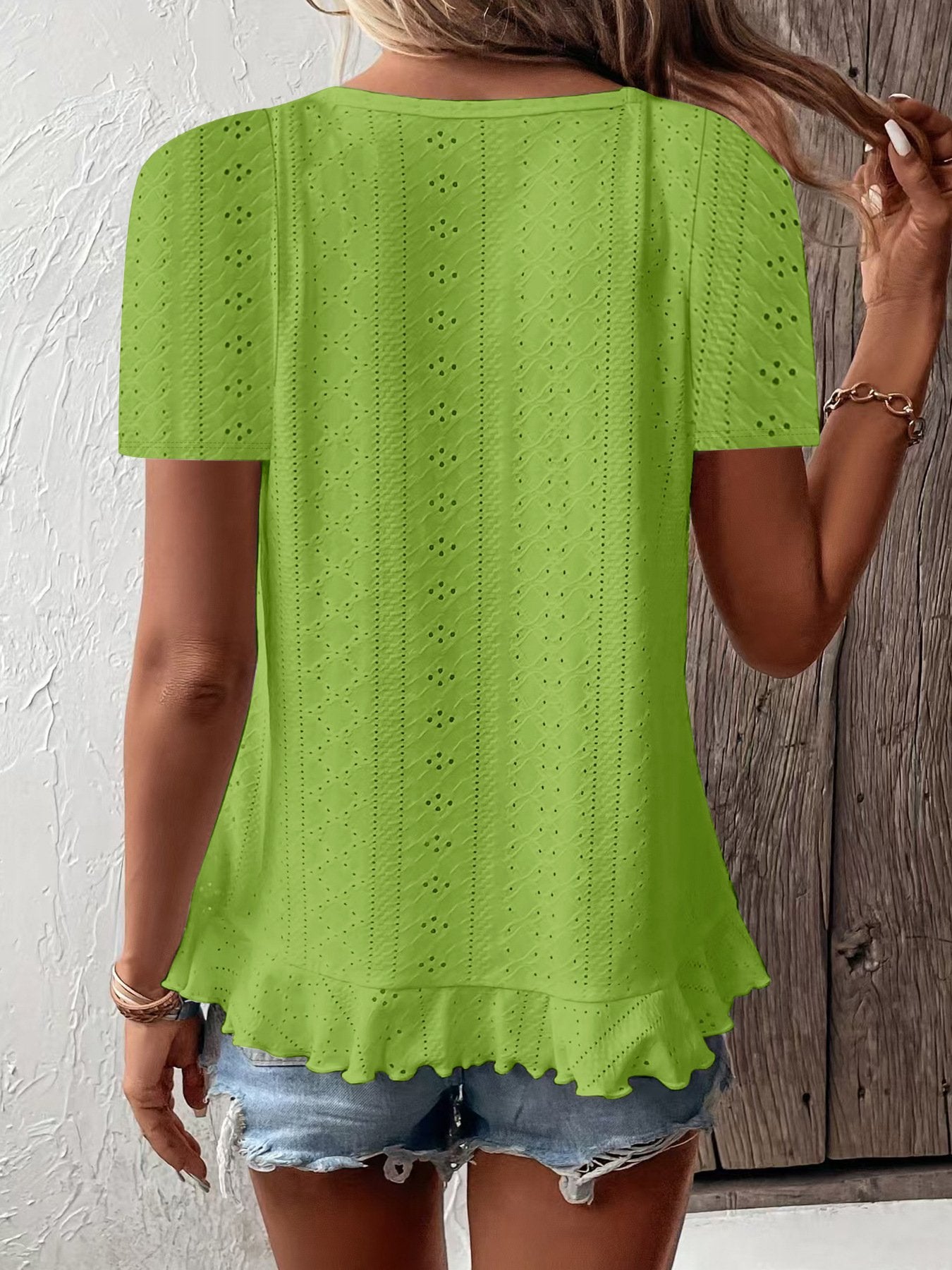 Crew Neck Elegant Loose Cotton T-Shirt
