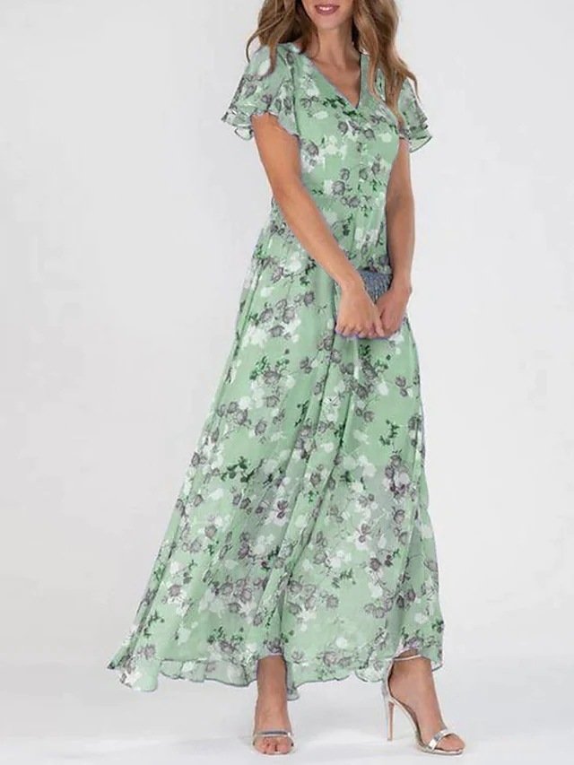 Elegant Floral Regular Fit Others Dress With No