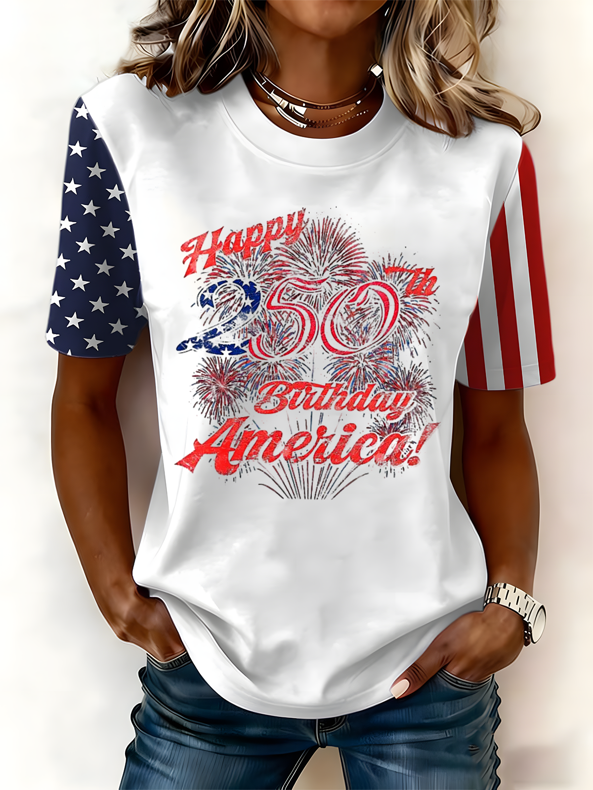 250th anniversary Casual Crew Neck T-Shirt