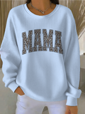 Crew Neck Simple Text Letters Sweatshirt