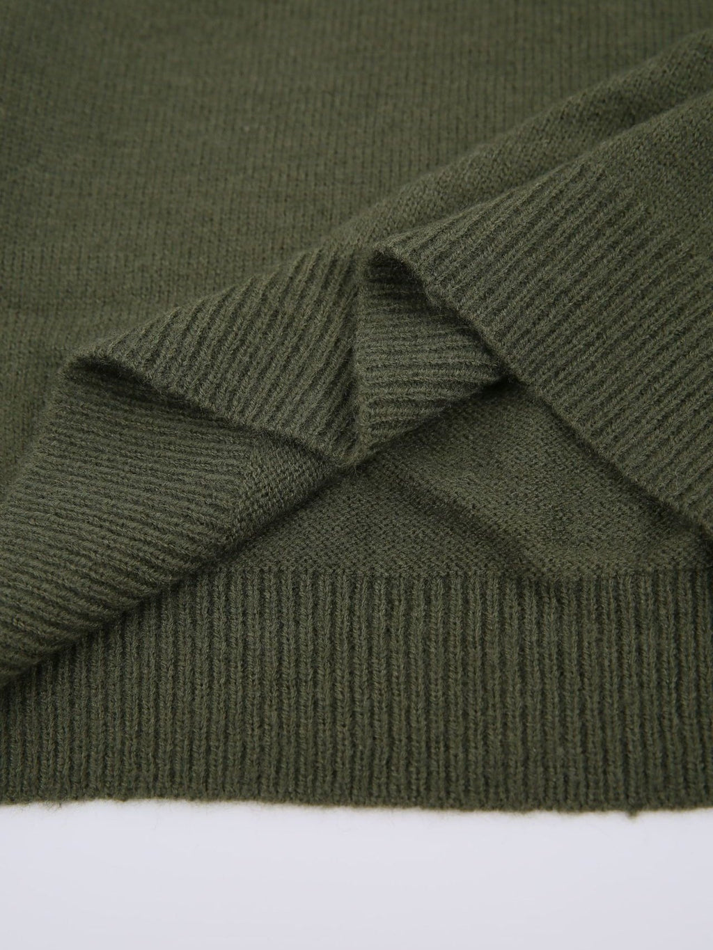Plain Mock Neck Street Sweater