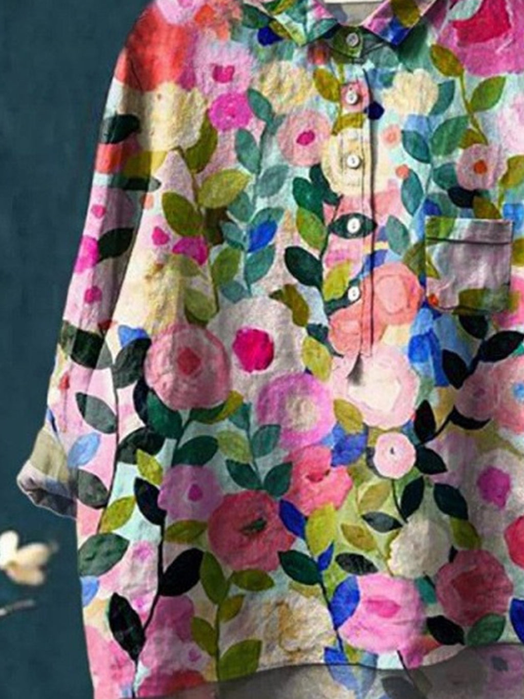Floral Pattern Casual Shirt