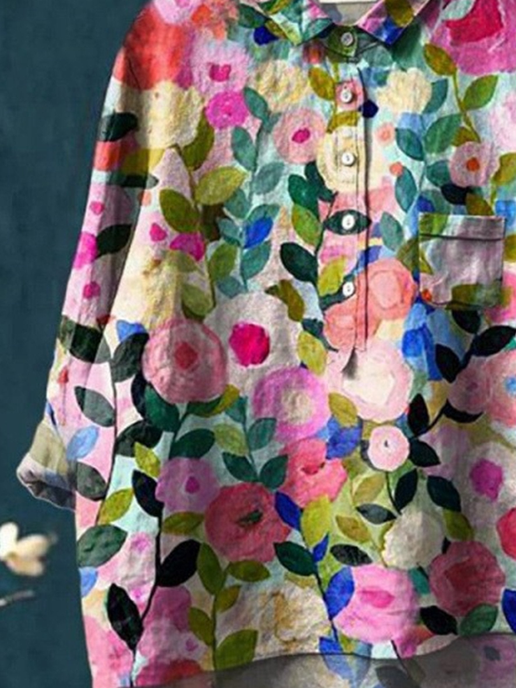 Floral Pattern Casual Shirt