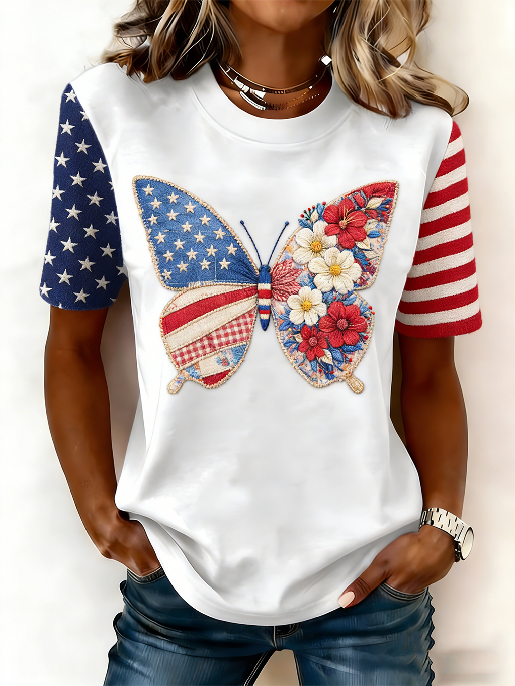 Casual Regular Fit Crew Neck T-Shirt