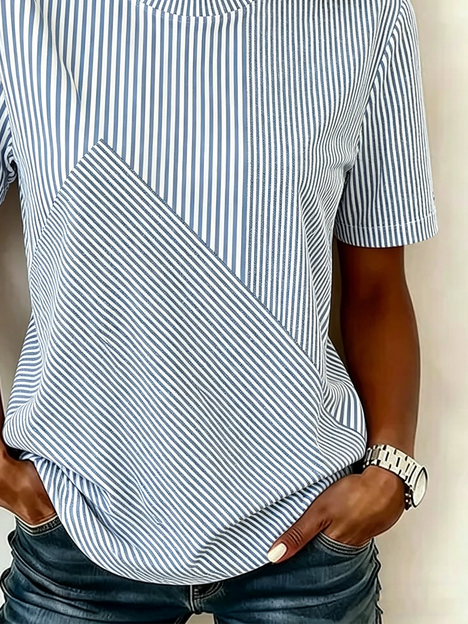 Regular Fit Casual Cotton-Blend T-Shirt