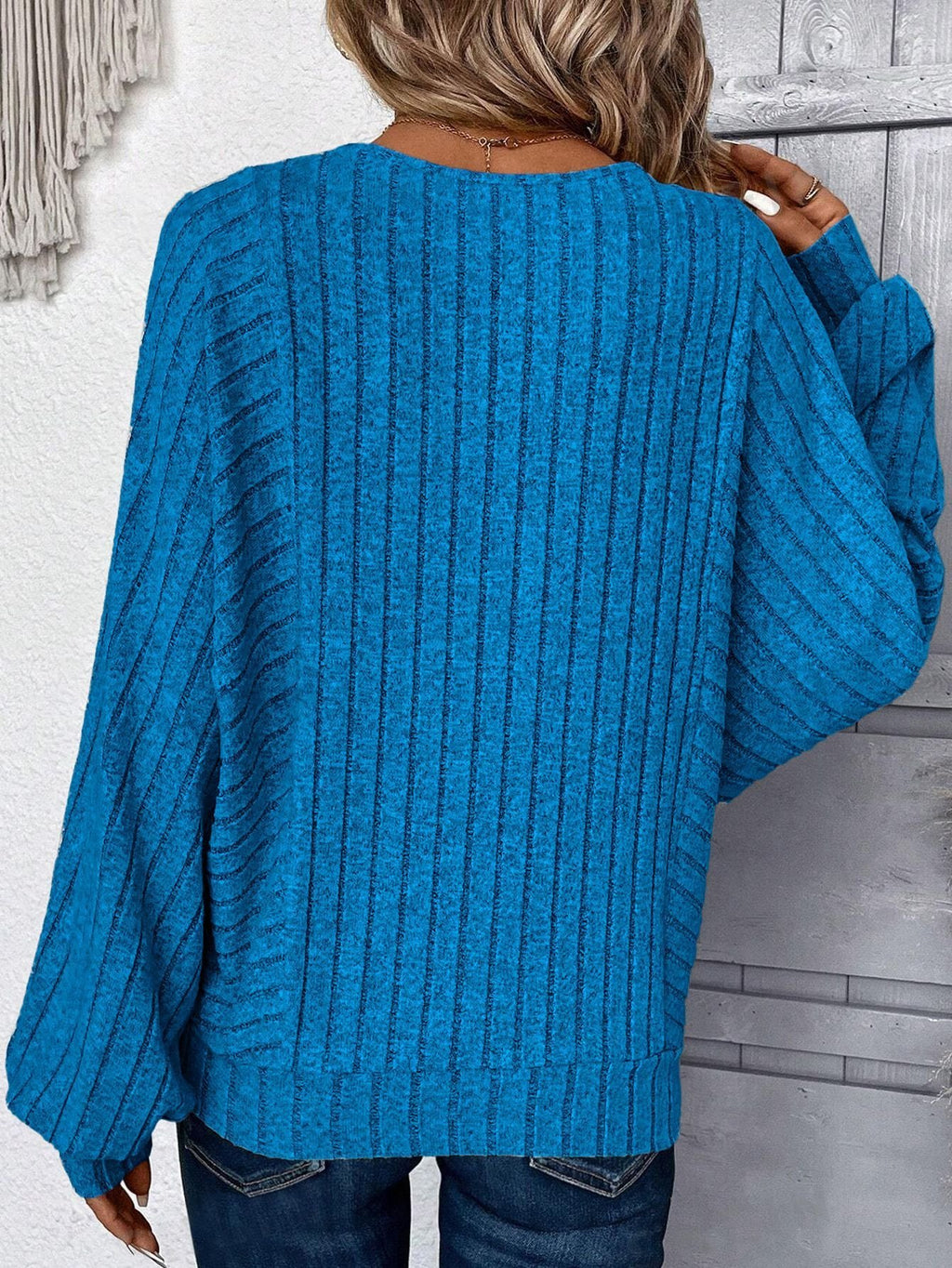 Elegant Dolman Sleeve Loose Crew Neck Plain T-Shirt