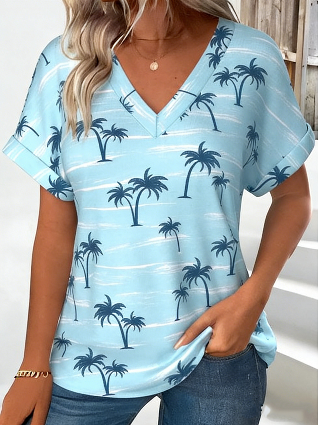 Coconut Tree Elegant Regular Fit T-Shirt