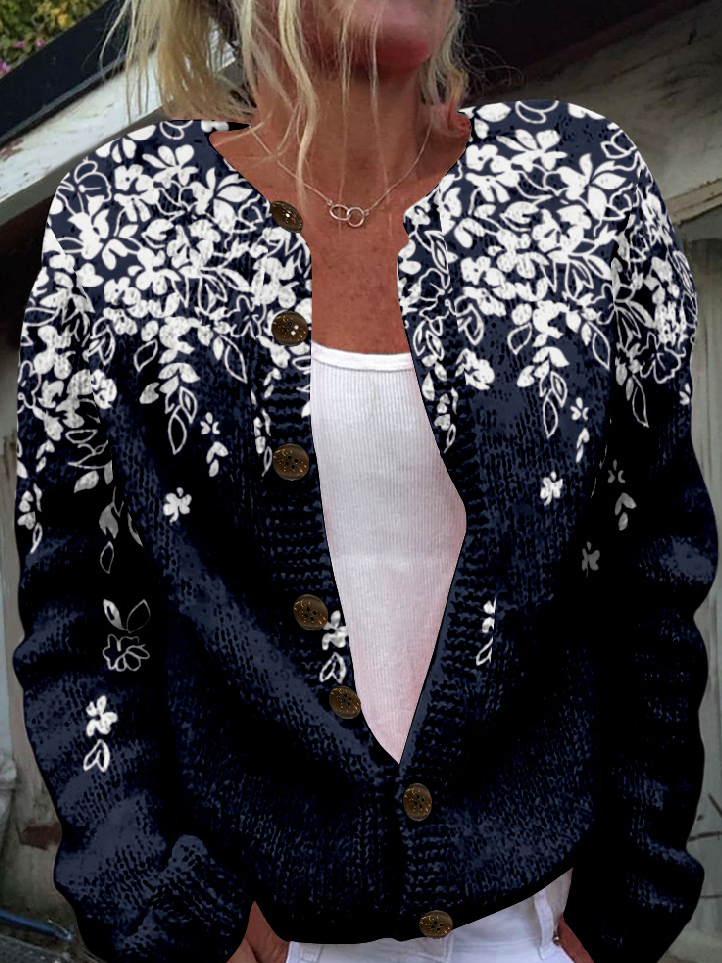 Crew Neck Loose Casual Jacket
