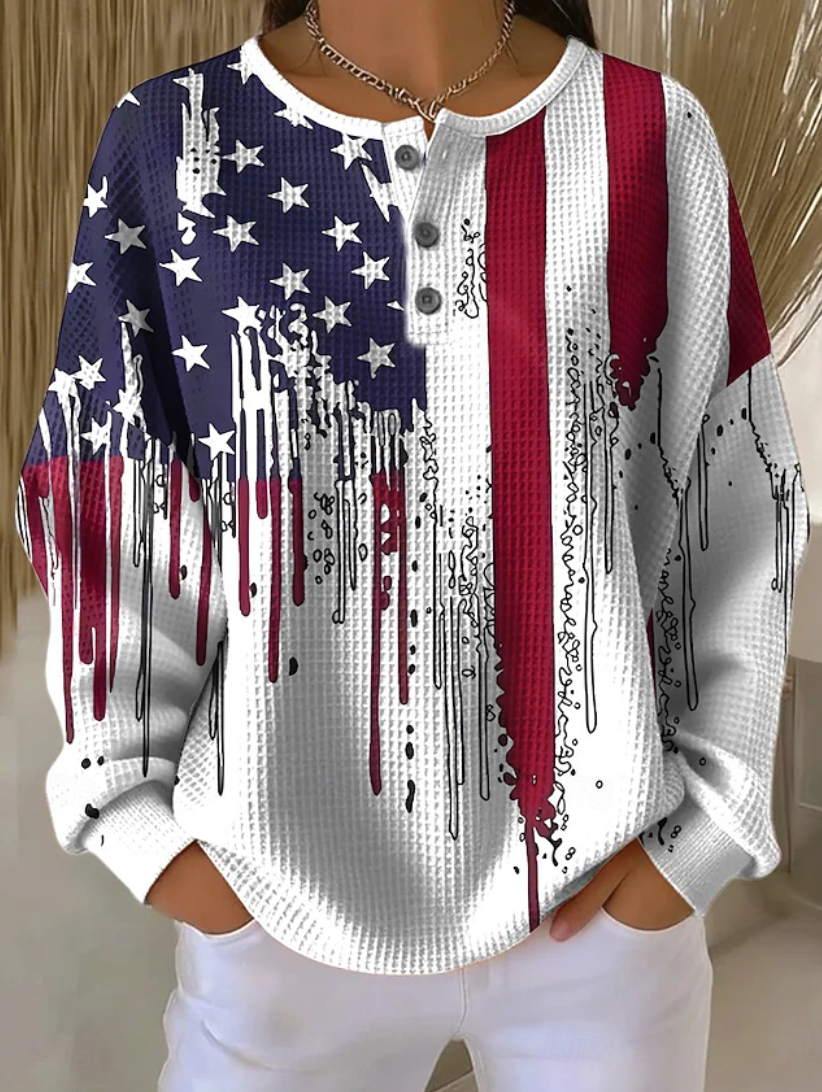 Gradient Pattern Casual Others Sweatshirt
