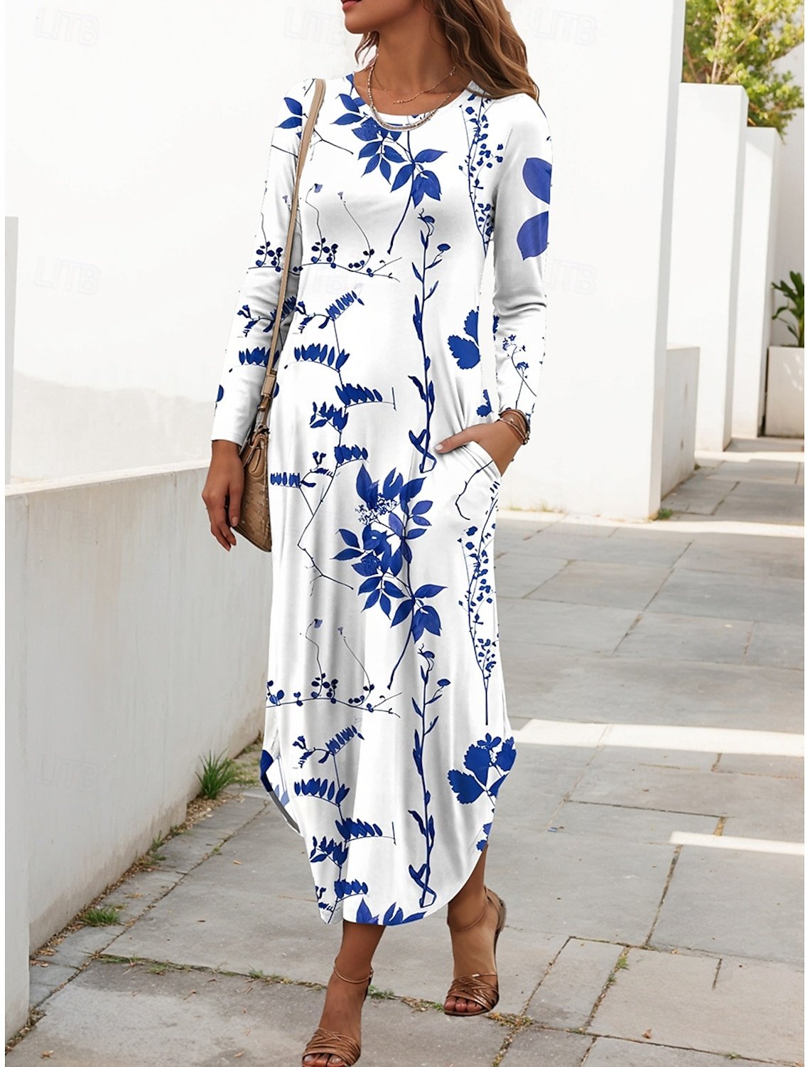 Women's Maxi Dress Sheath Dress T Shirt Dress Tee Dress Vacation Casual