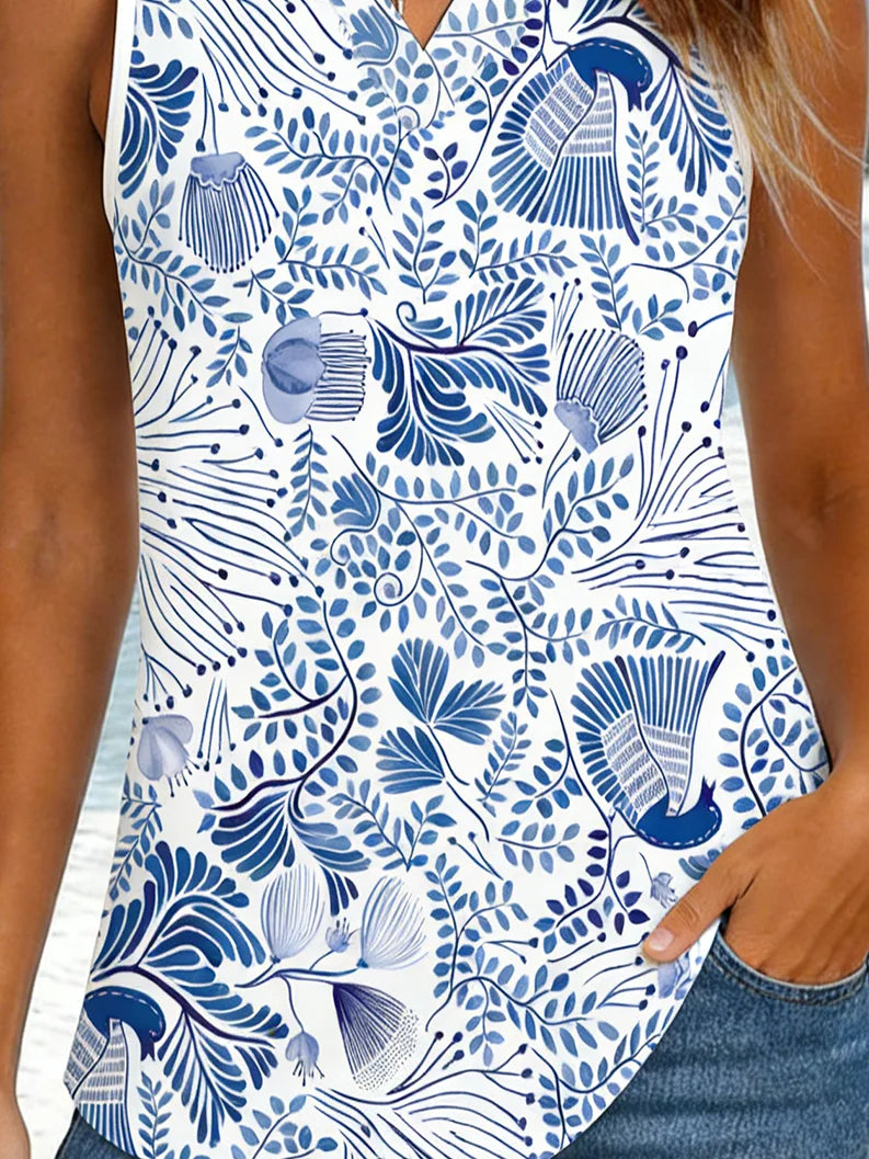 V Neck Casual Tank Top