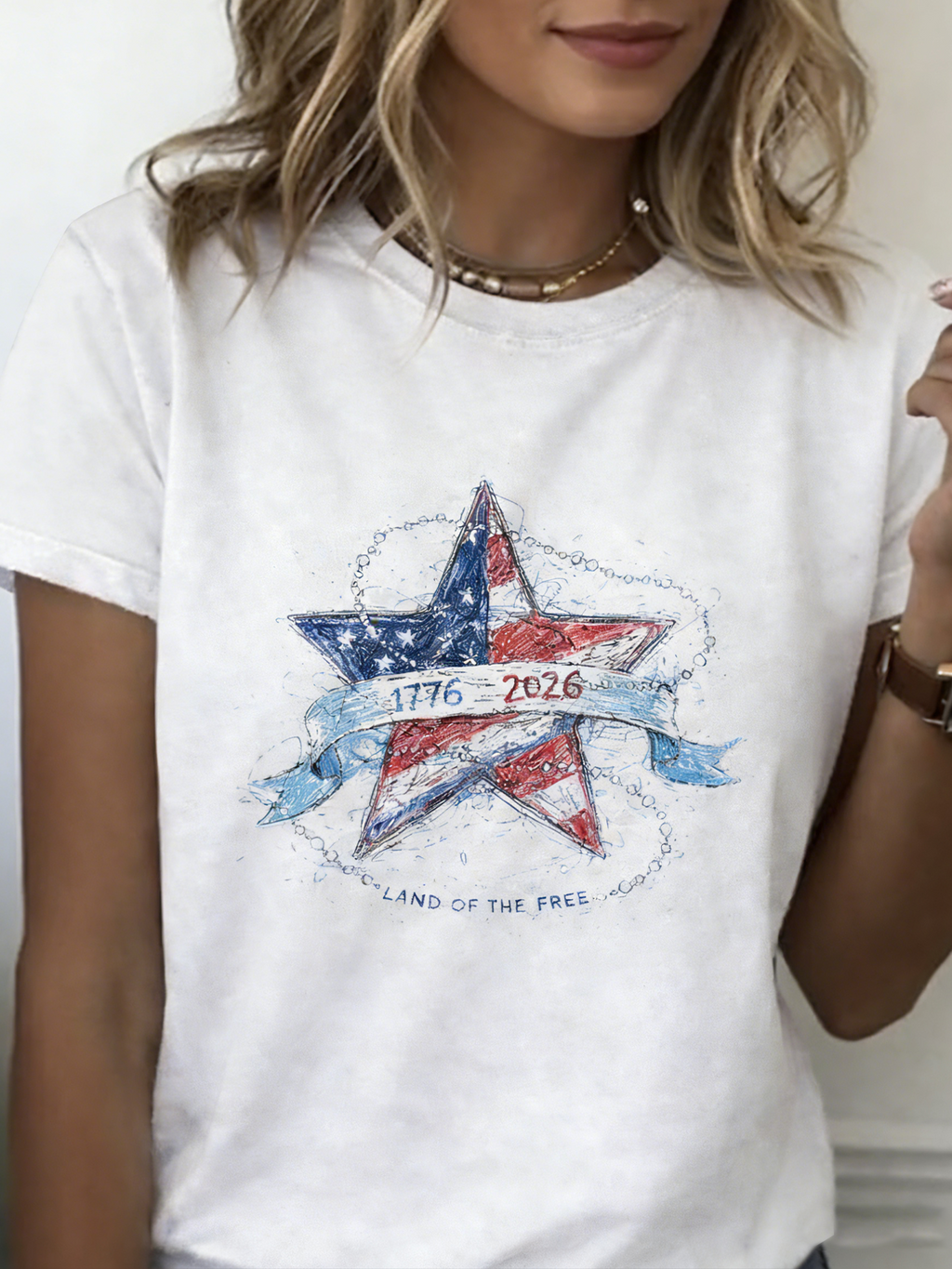 Women's Short Sleeve T-shirt Summer White Text Letters Printing Jersey Crew Neck Daily Going Out Casual Top