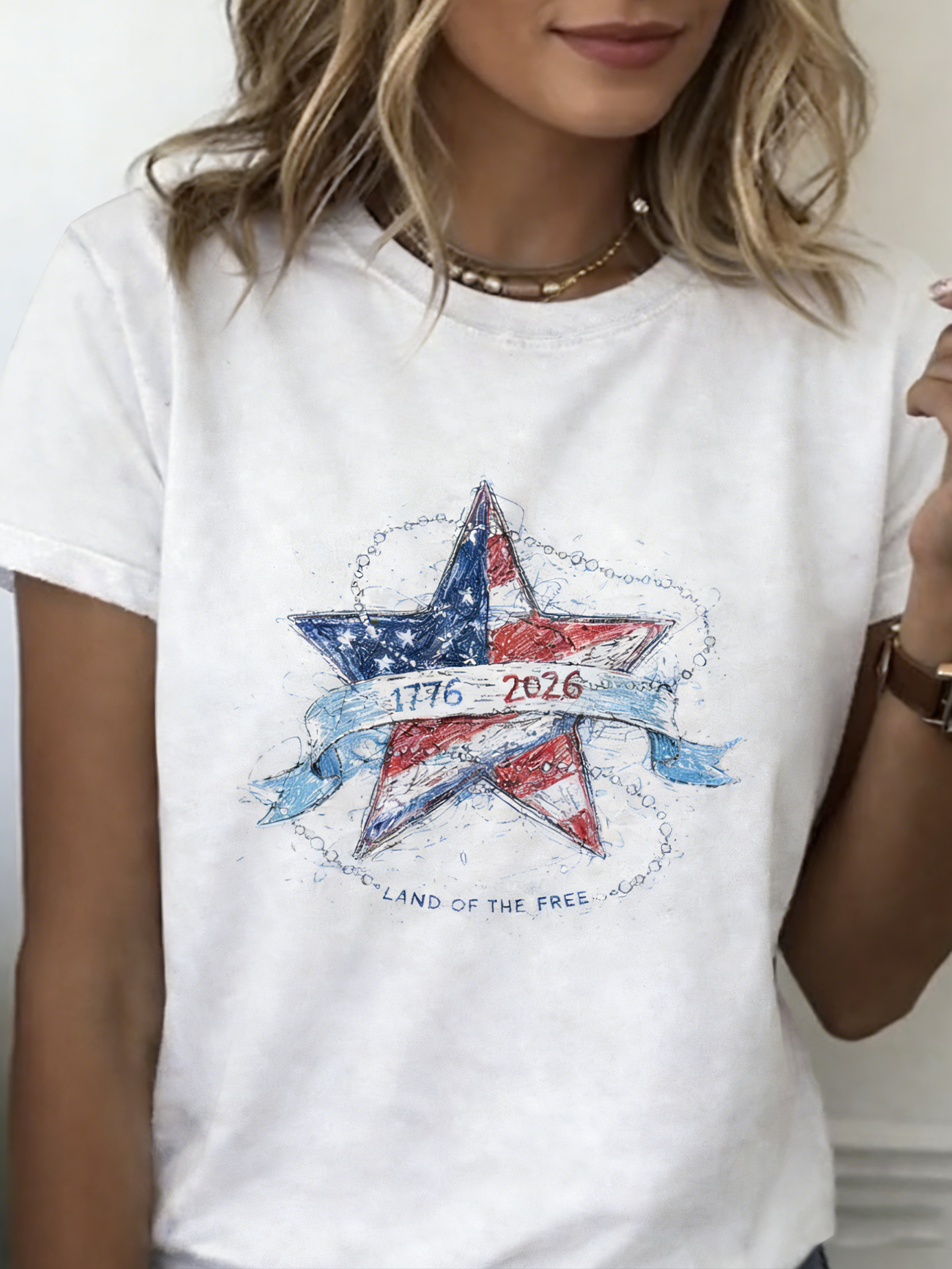 Women's Short Sleeve T-shirt Summer White Text Letters Printing Jersey Crew Neck Daily Going Out Casual Top
