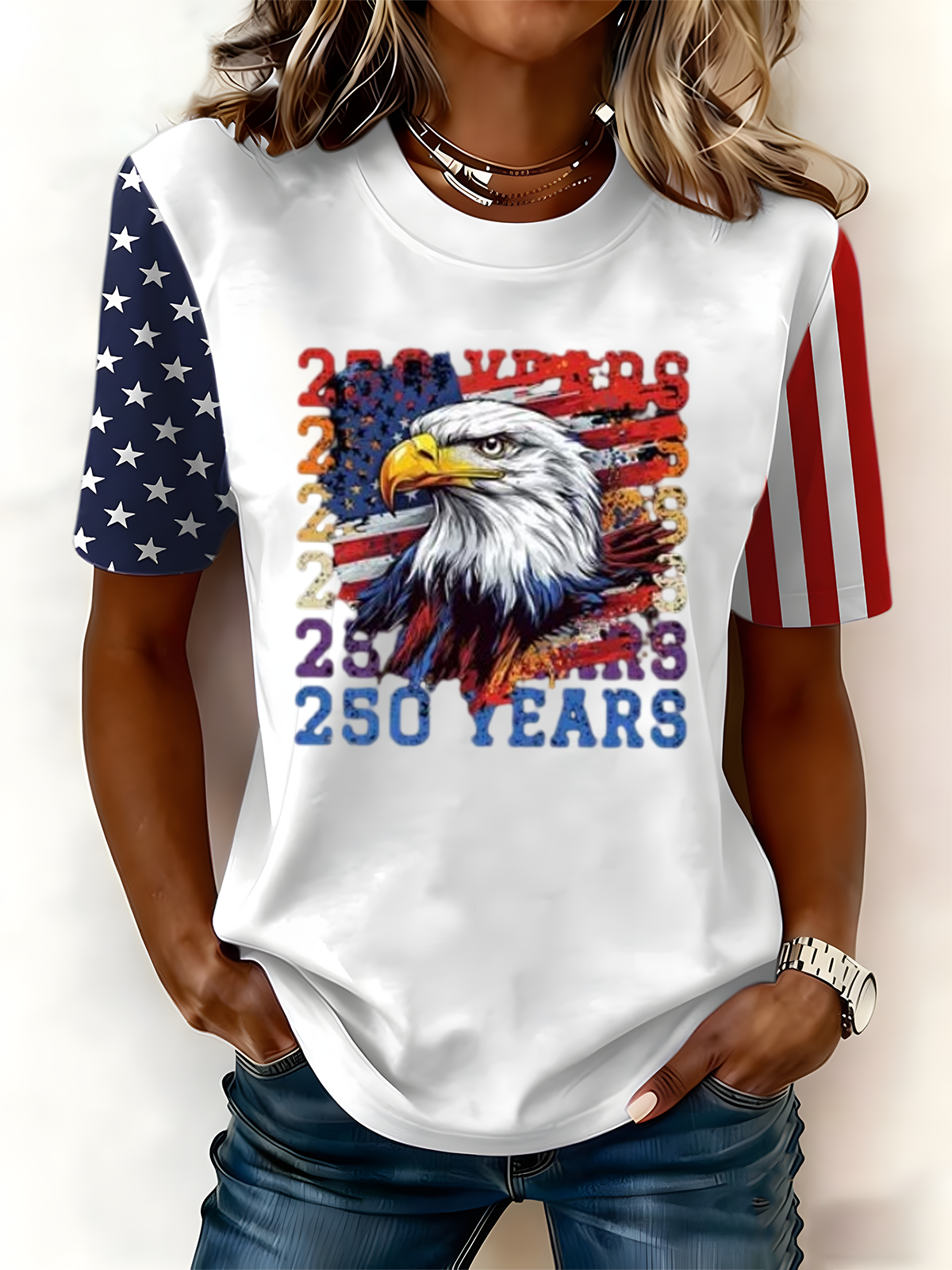 250th anniversary Casual Crew Neck T-Shirt
