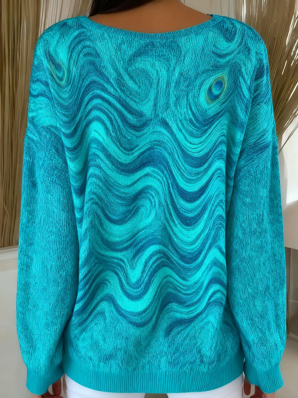 Casual Regular Fit Cotton Ombre Sweater