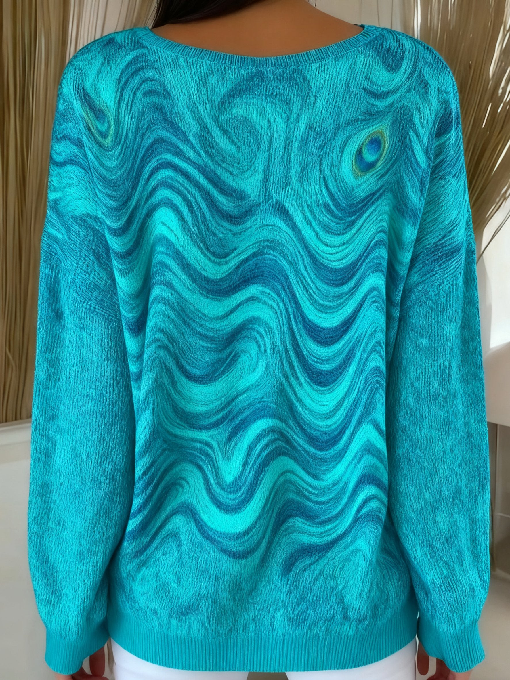 Casual Regular Fit Cotton Ombre Sweater
