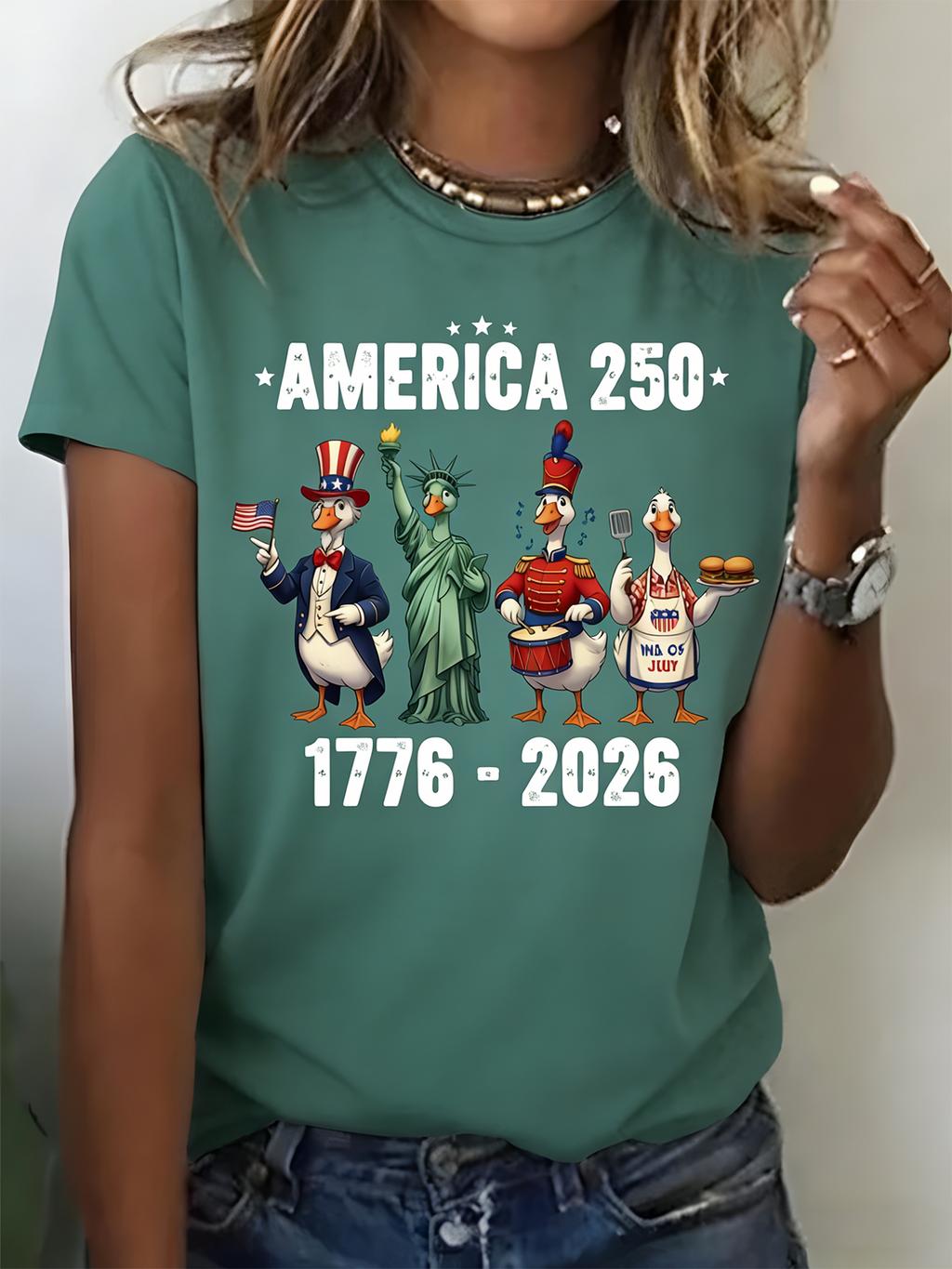 Retro American 250th Anniversary T-shirt, Vintage Independence Day T-shirt