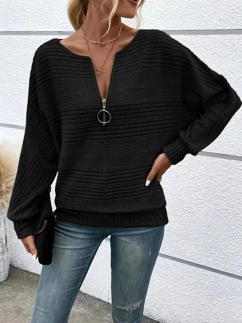 Women's Long Sleeve T-shirt Spring/Fall Green Plain Split Joint Crew Neck Daily Going Out Casual Top