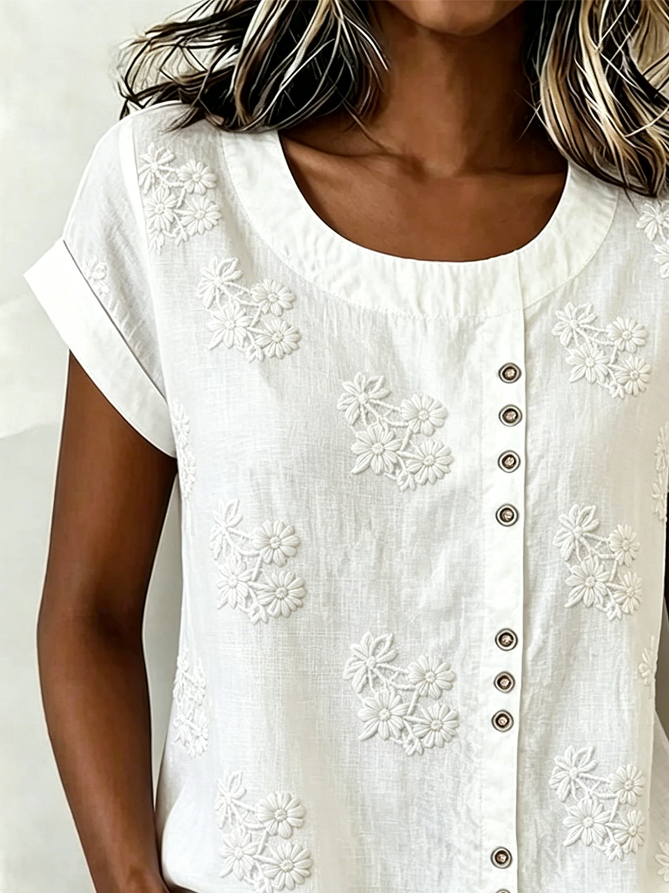 Floral Crew Neck Vintage Shirt
