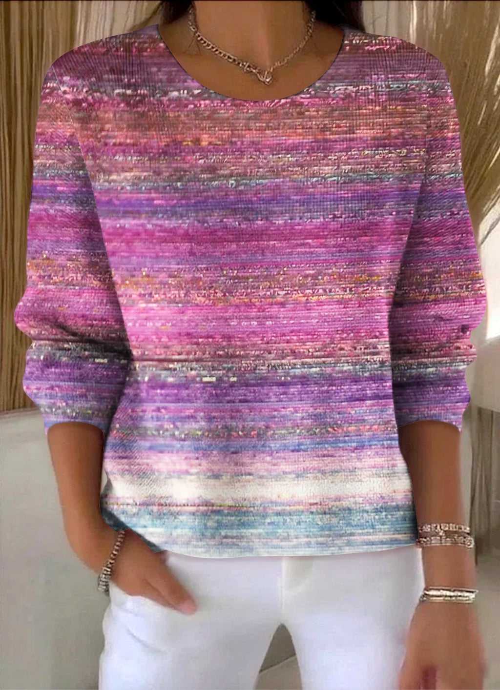 Casual Regular Fit Ombre Sweater