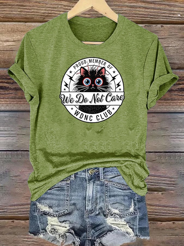Women's Retro Funny Proud Member Of Club We Do Not Care Menopause Perimenopause Print T-Shirts