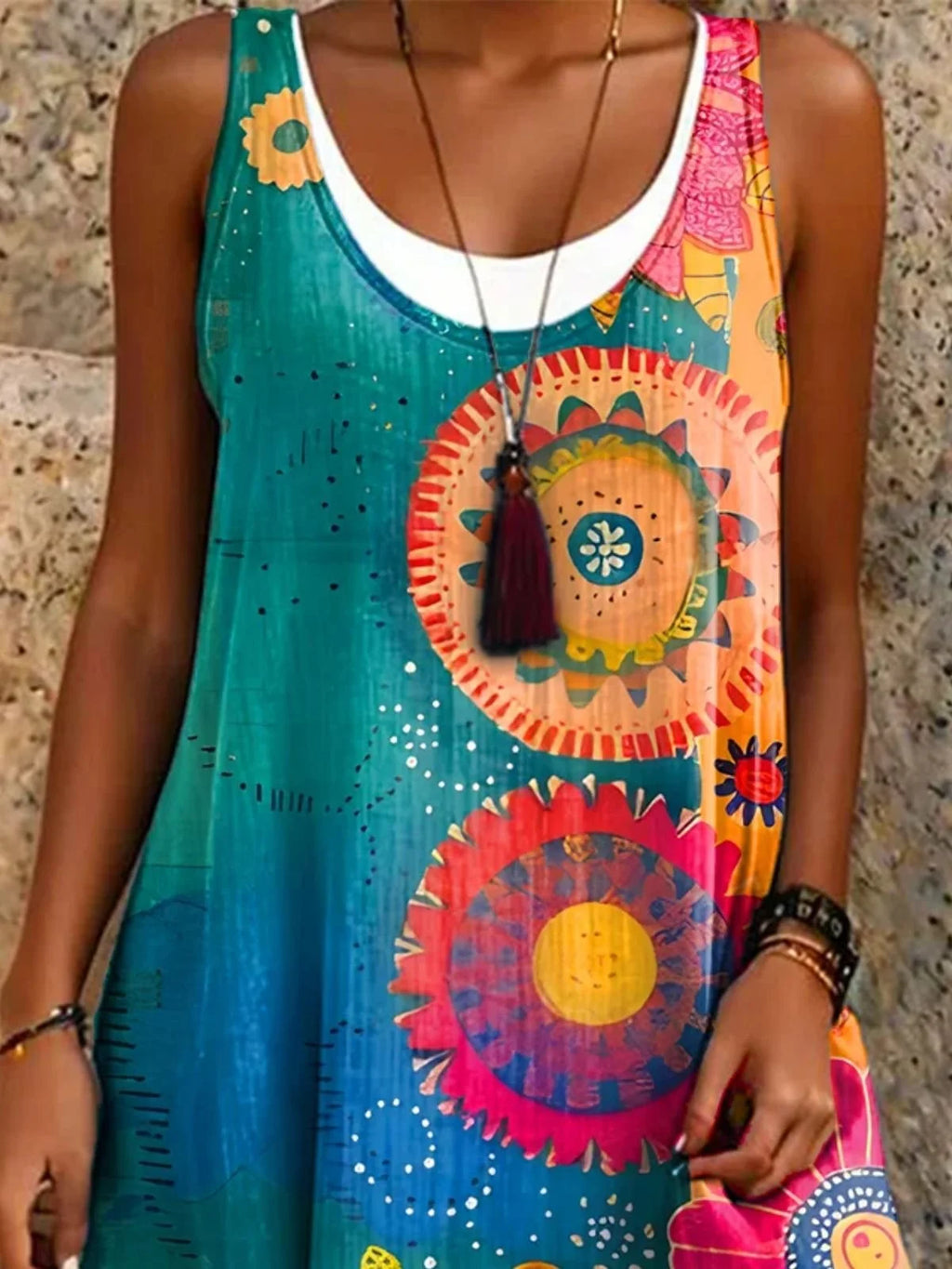 Casual Crew Neck Dress With No