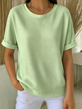 Others Plain Vintage Loose T-Shirt