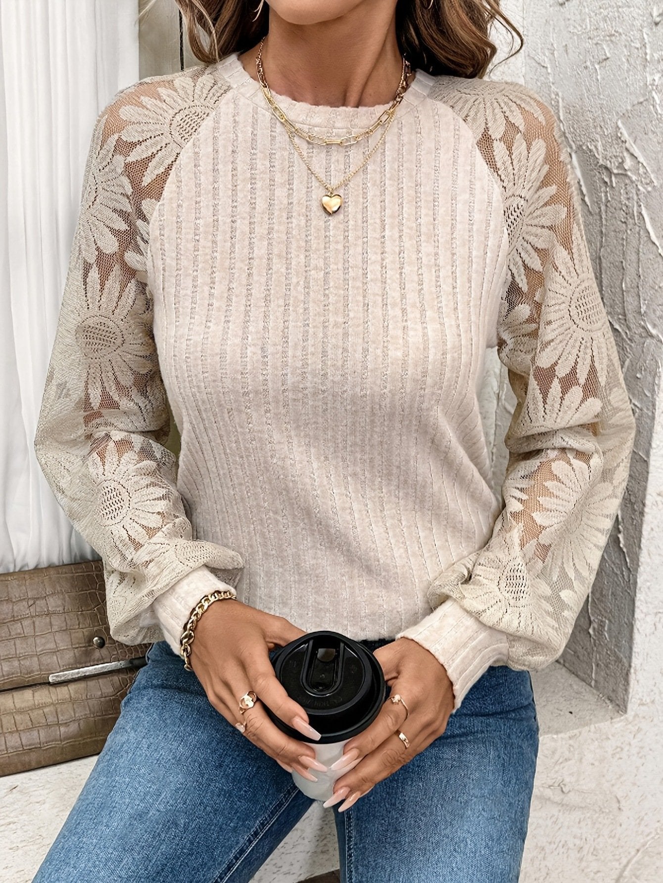 Crew Neck Loose Elegant T-Shirt
