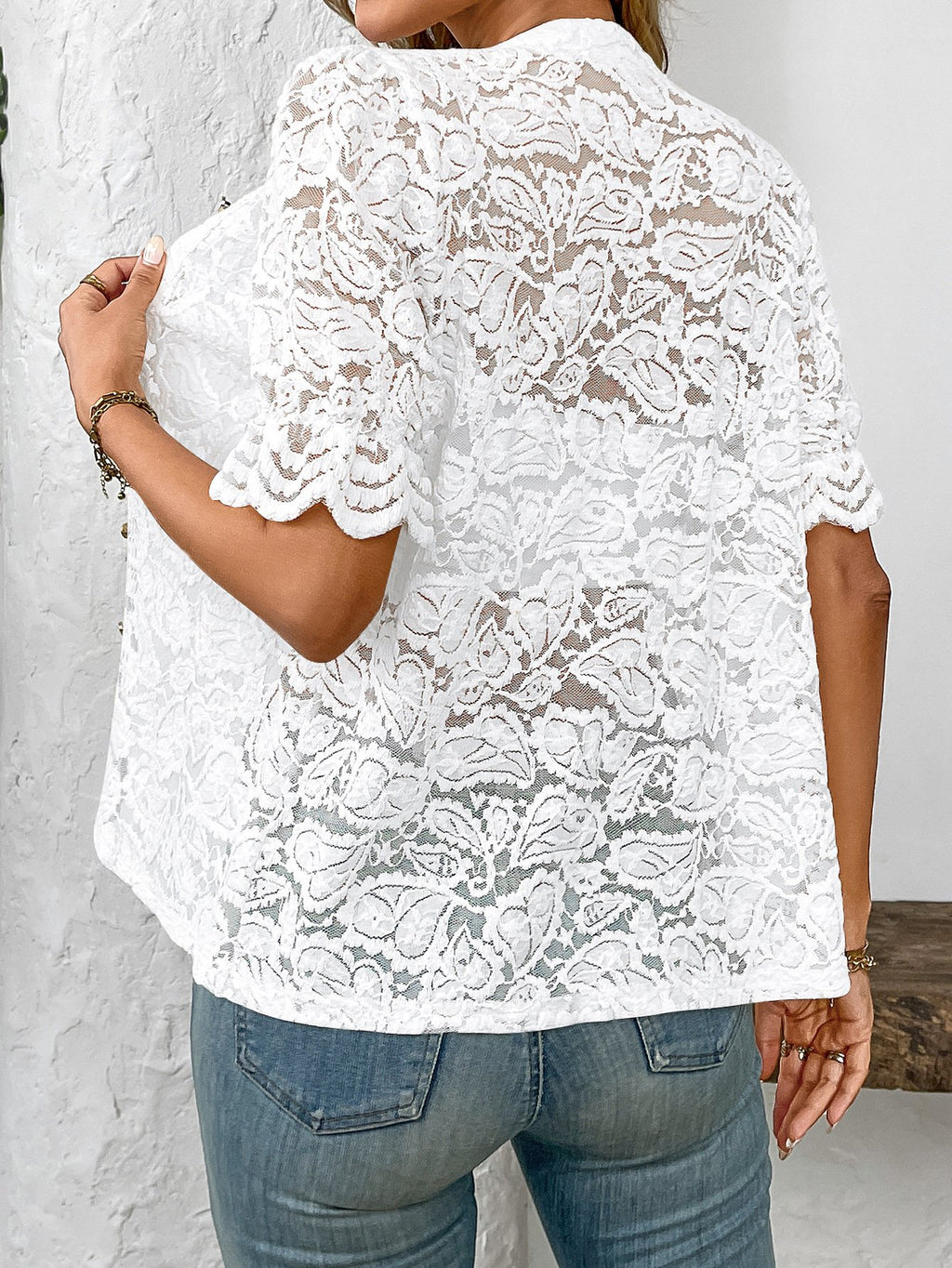 Women's Short Sleeve Shirt Summer Apricot Floral Split Joint Crew Neck Daily Going Out Casual Top