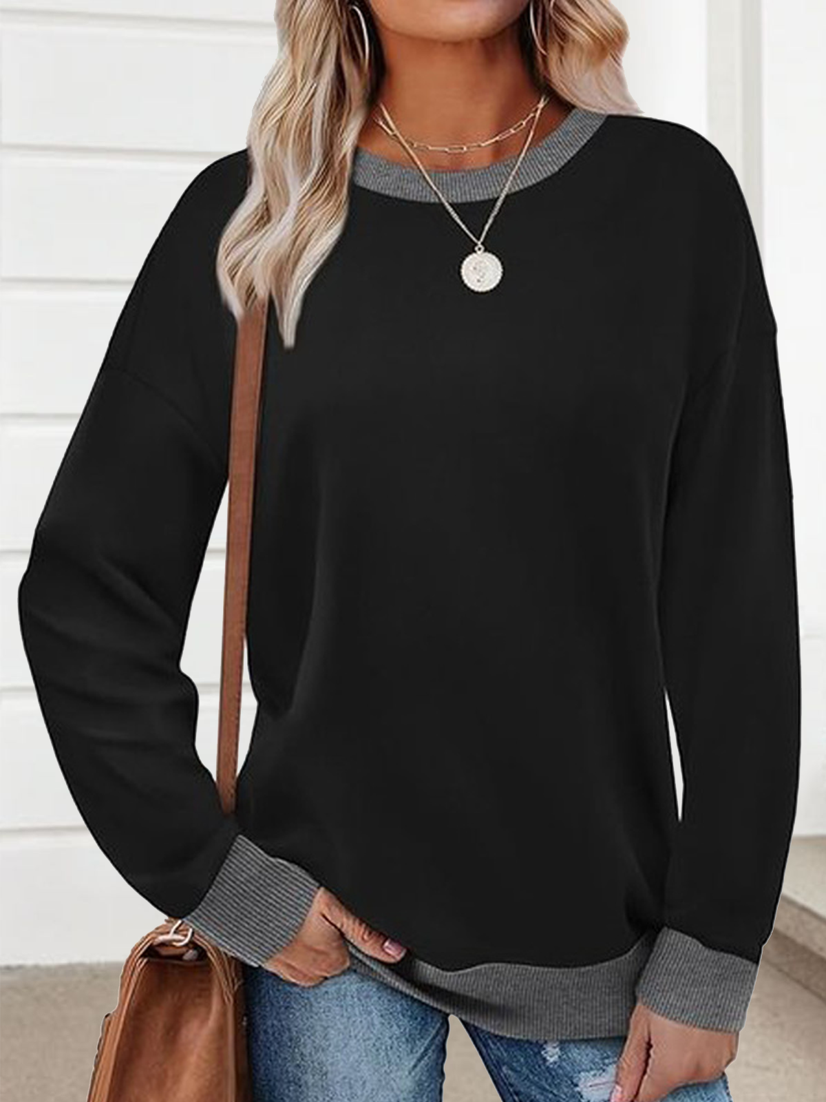 Regular Fit Casual Plain Crew Neck Hoodie