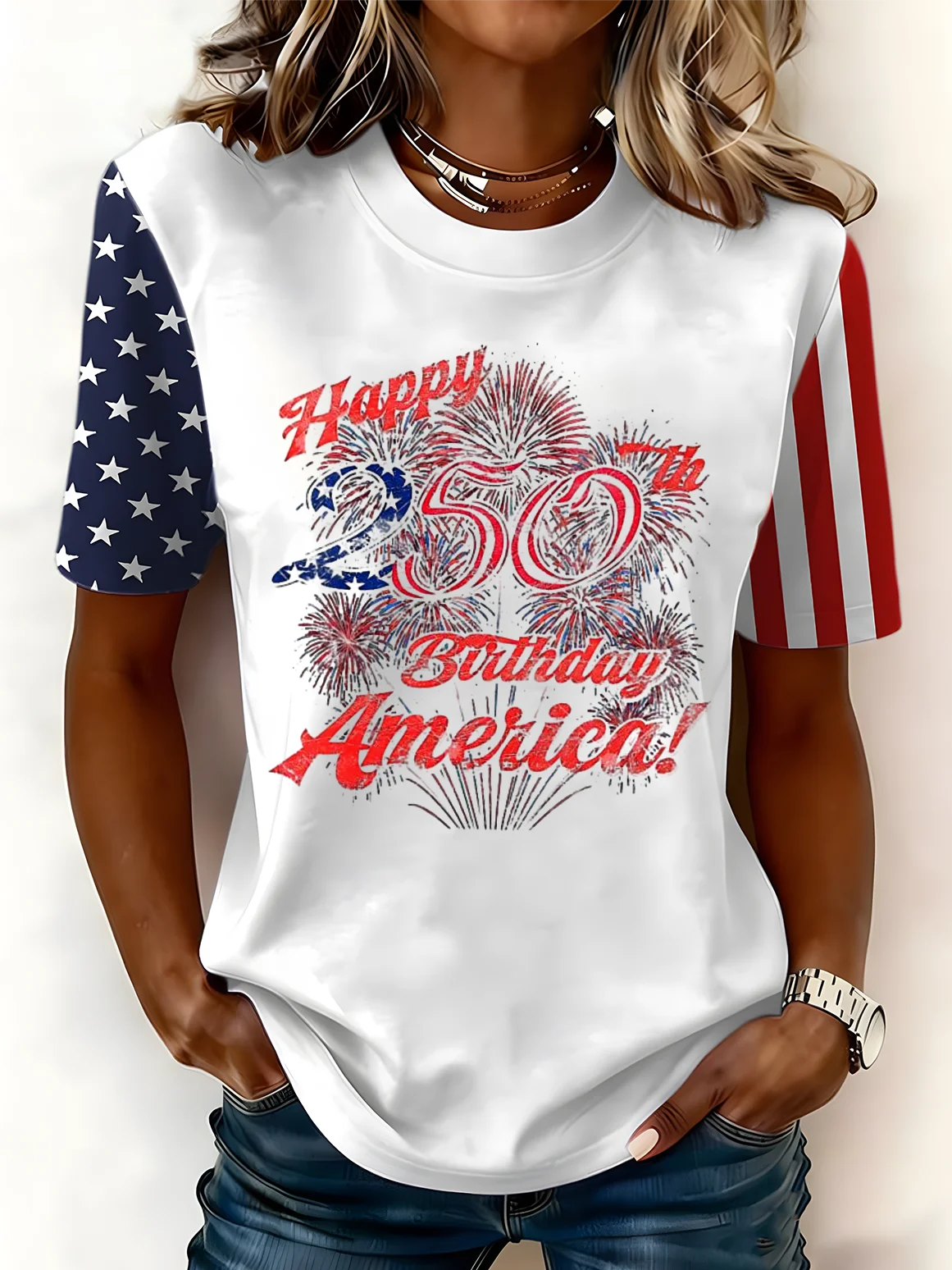 250th anniversary Casual Crew Neck T-Shirt