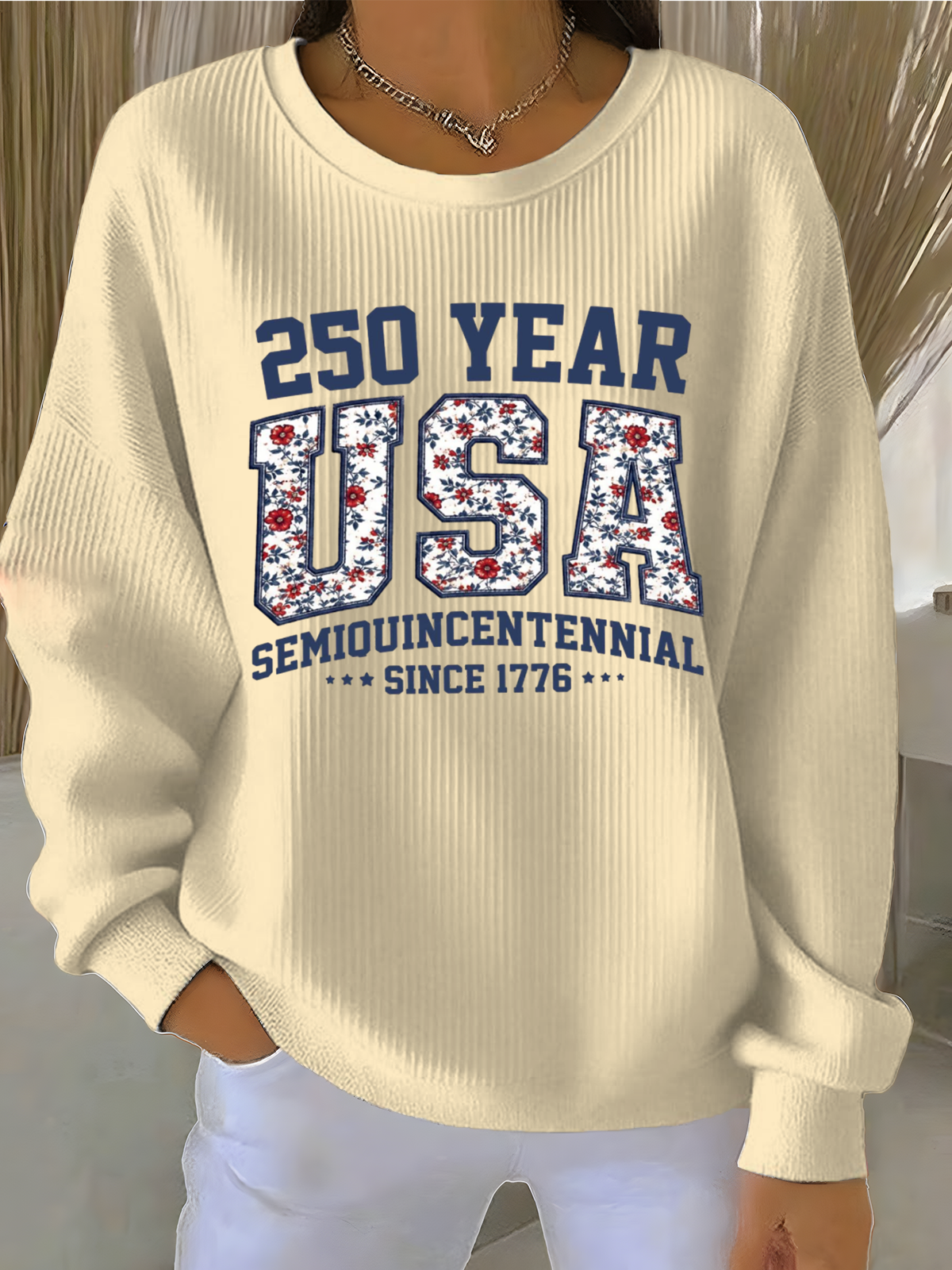 Others Casual Text Letters Loose Sweatshirt