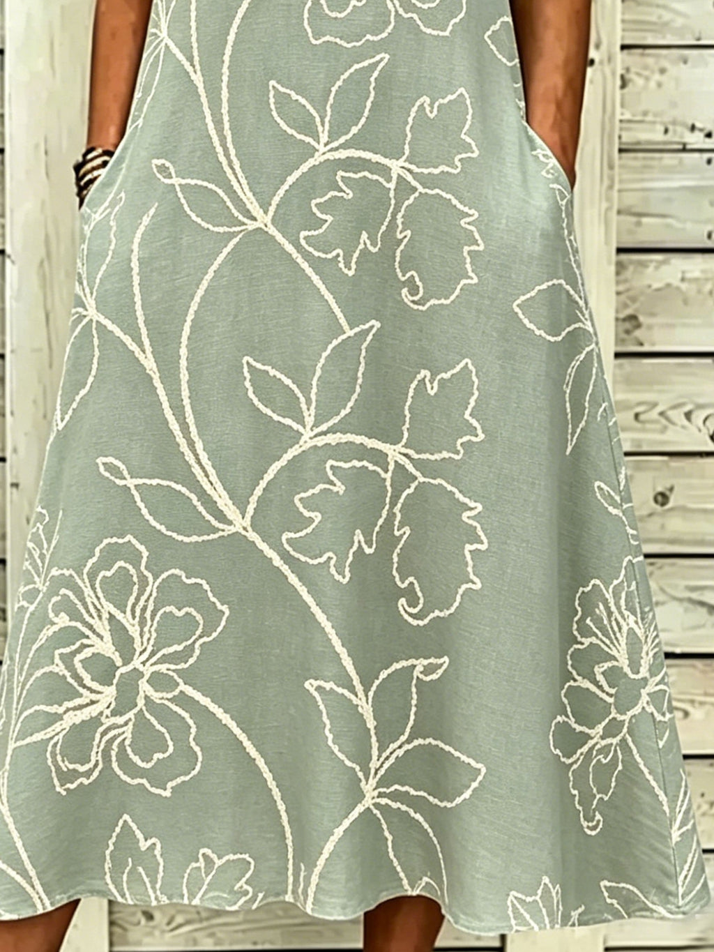 Elegant Vintage Floral Print V Neck Short Sleeve Casual Maxi Dress