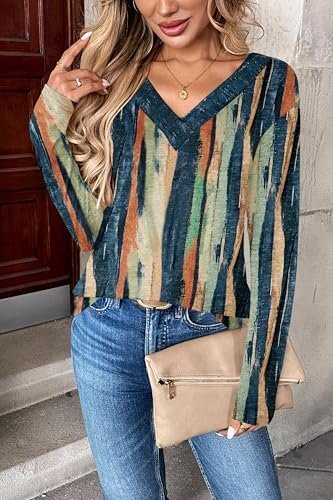 V Neck Casual Cotton-Blend Loose T-Shirt