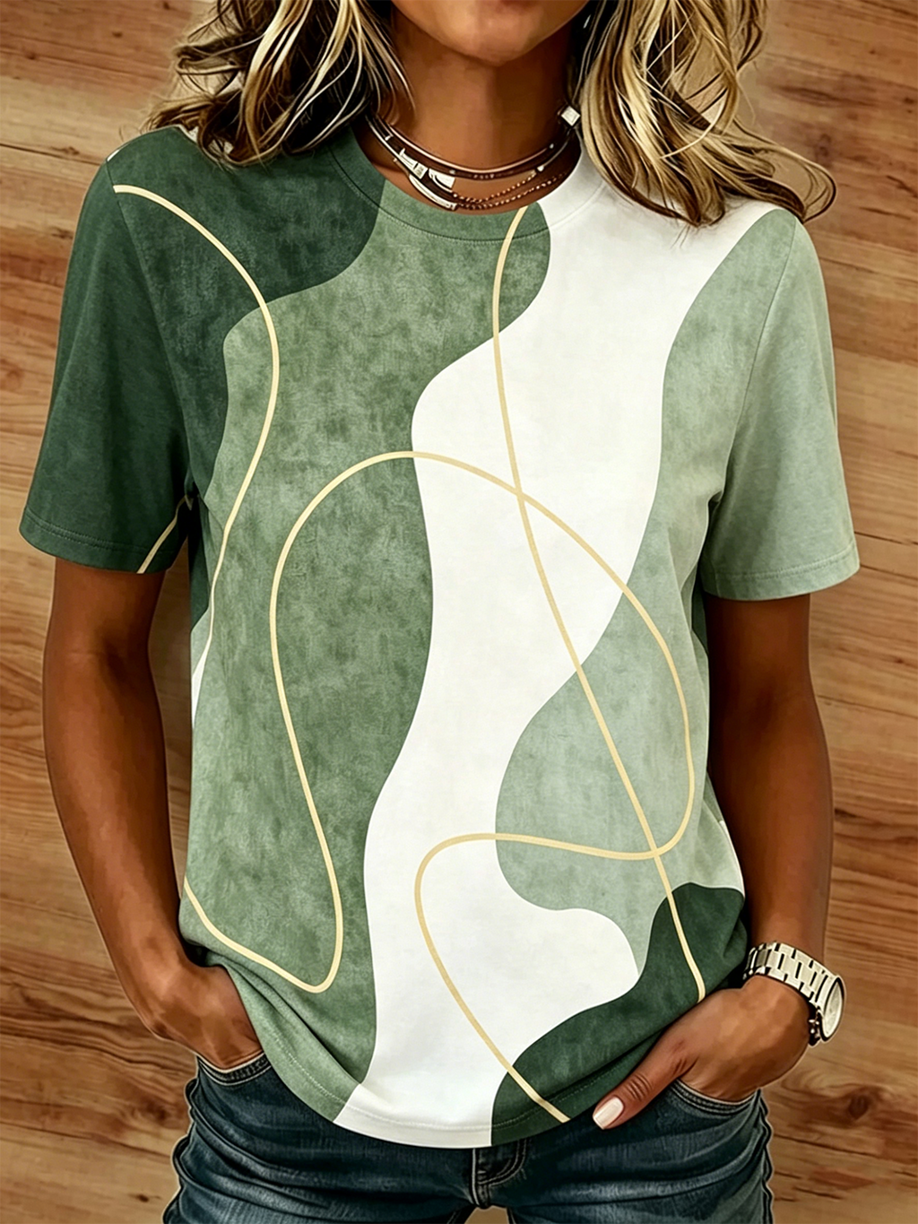 Casual Cotton Striped Regular Fit T-Shirt