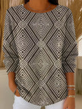 Casual Regular Fit Printing Crew Neck Sweater
