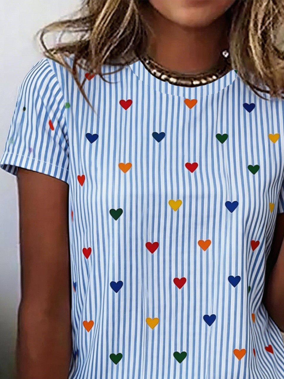 Cotton Striped Casual Regular Fit T-Shirt