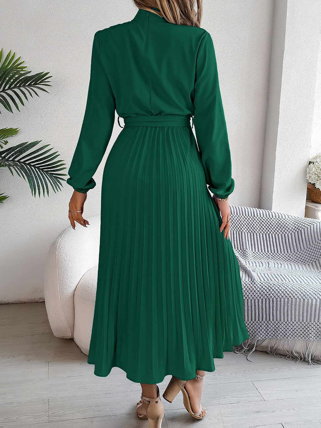 Women's Short Sleeve Summer Wine Red Plain Split Joint Stand Collar Daily Going Out Vintage Maxi A-Line Tank Dress