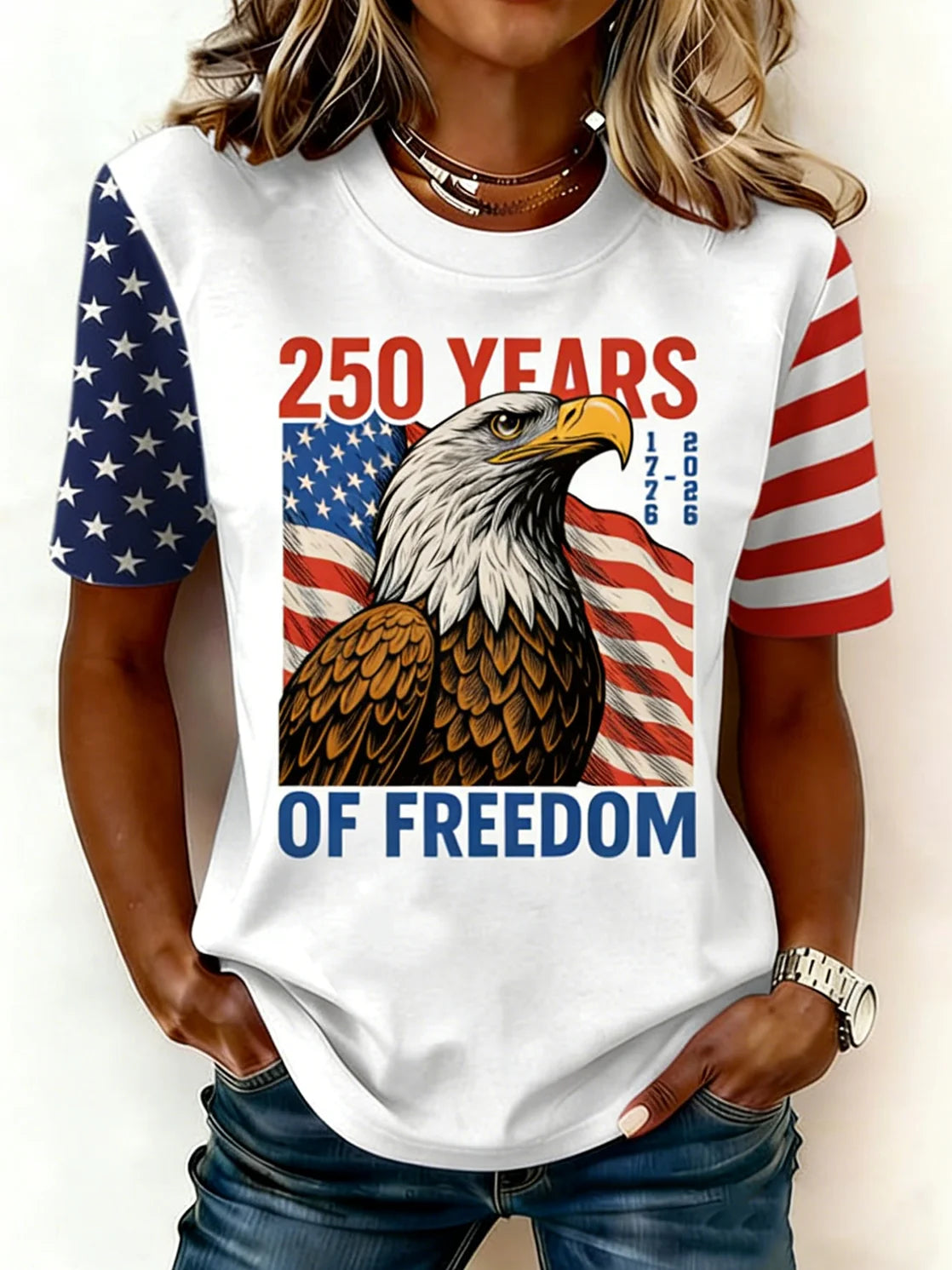 250th anniversary Casual Crew Neck T-Shirt