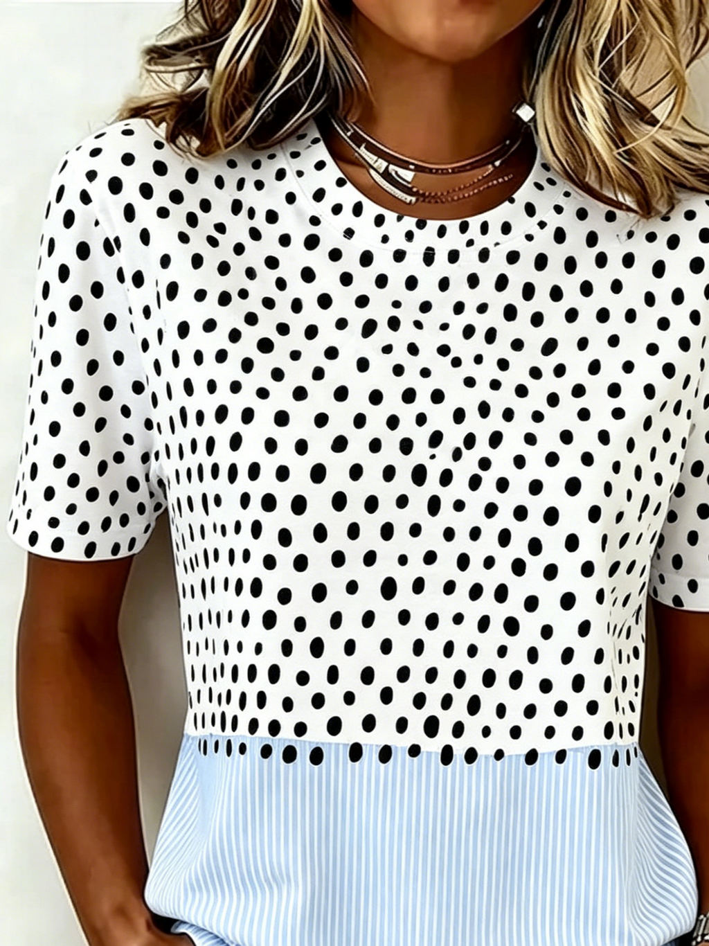 Crew Neck Regular Fit Casual Striped T-Shirt