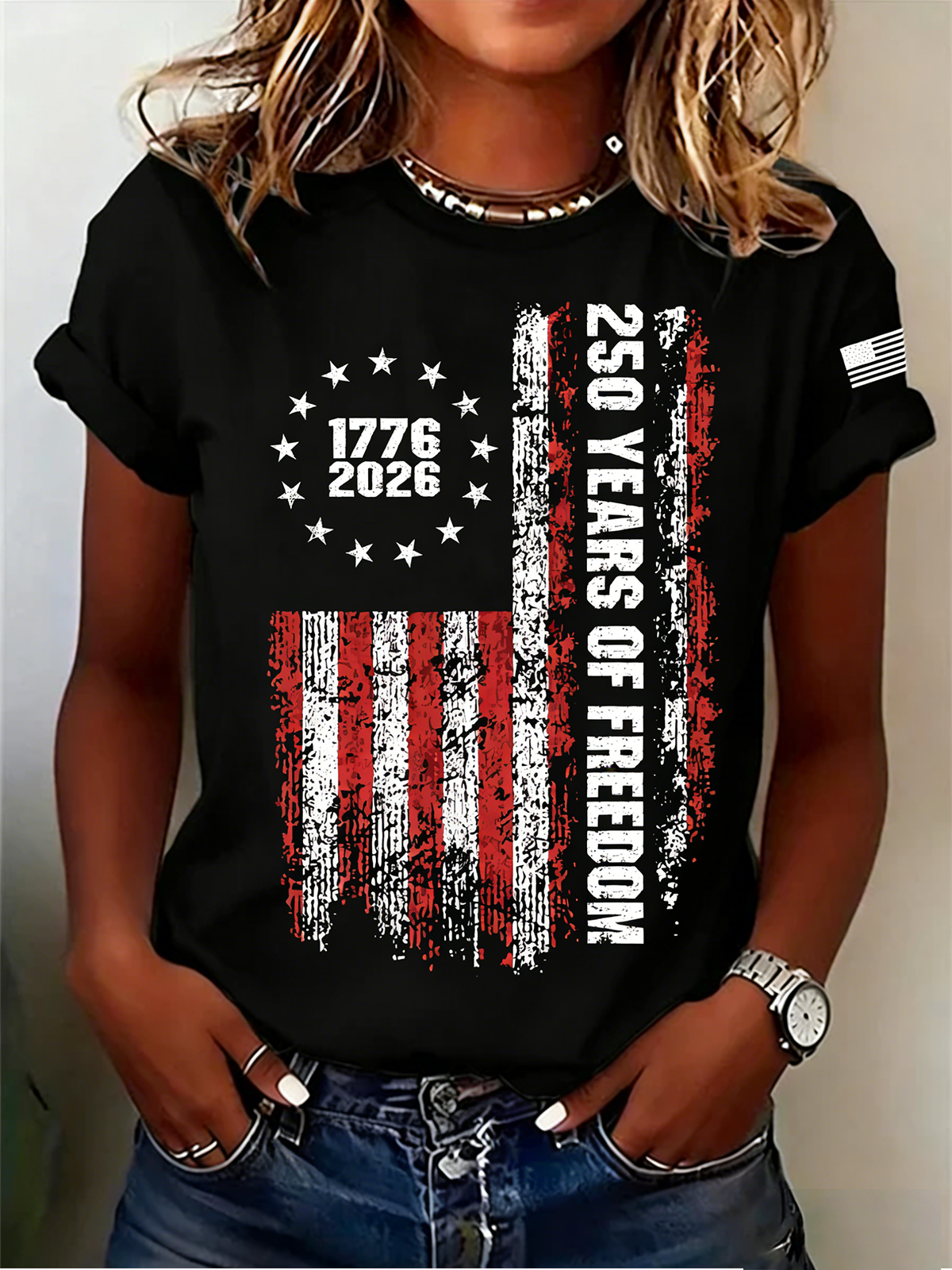 250th anniversary Casual Crew Neck T-Shirt
