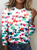 Women Casual Long Sleeve Crew Neck T-shirts