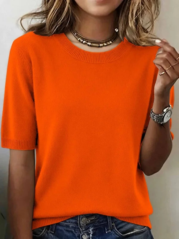 Loose Plain Street Split Joint Sweater
