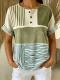 Others Geometric Vintage Loose T-Shirt