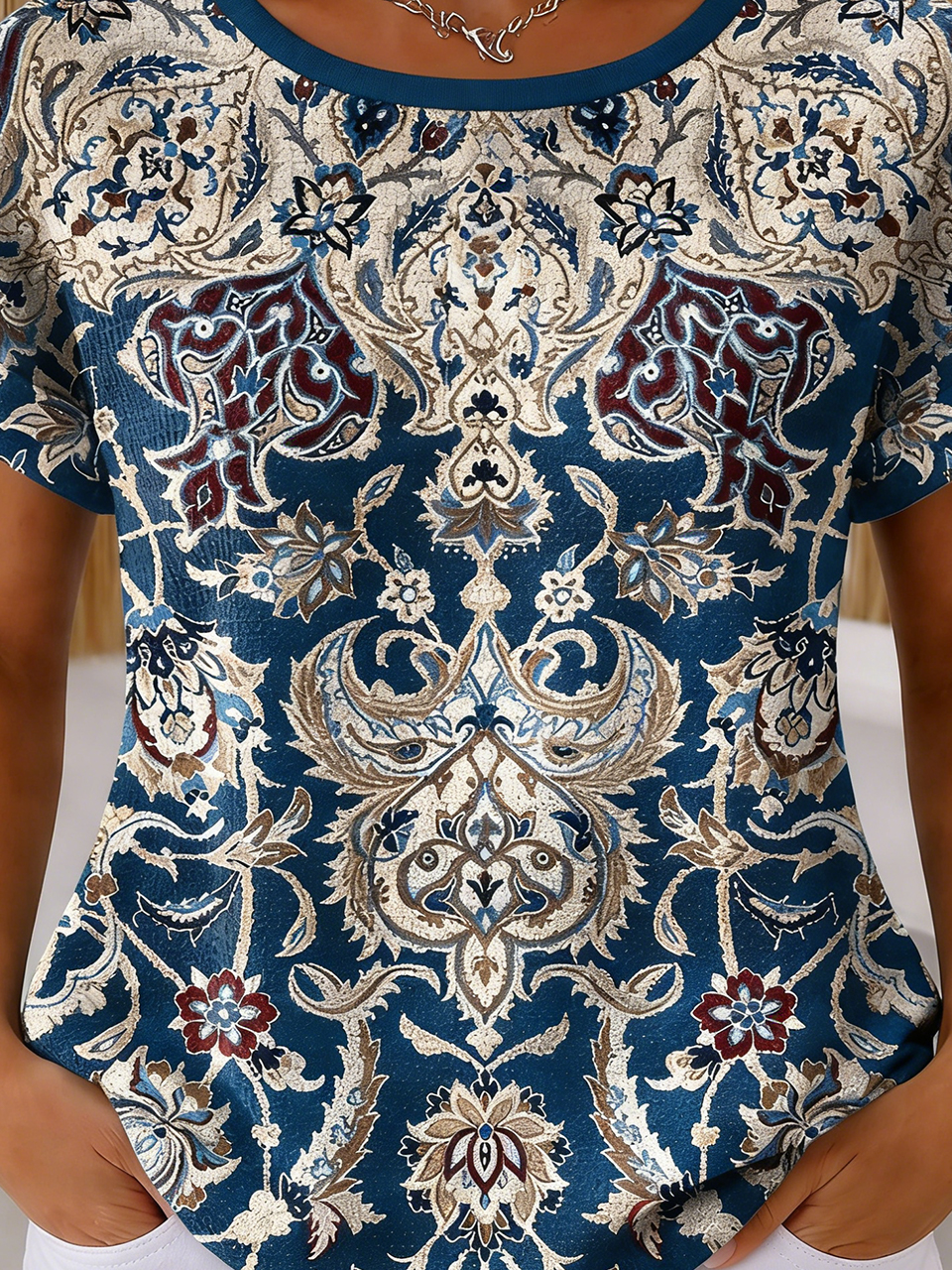 Others Nationality/Ethnic Vintage Loose T-Shirt
