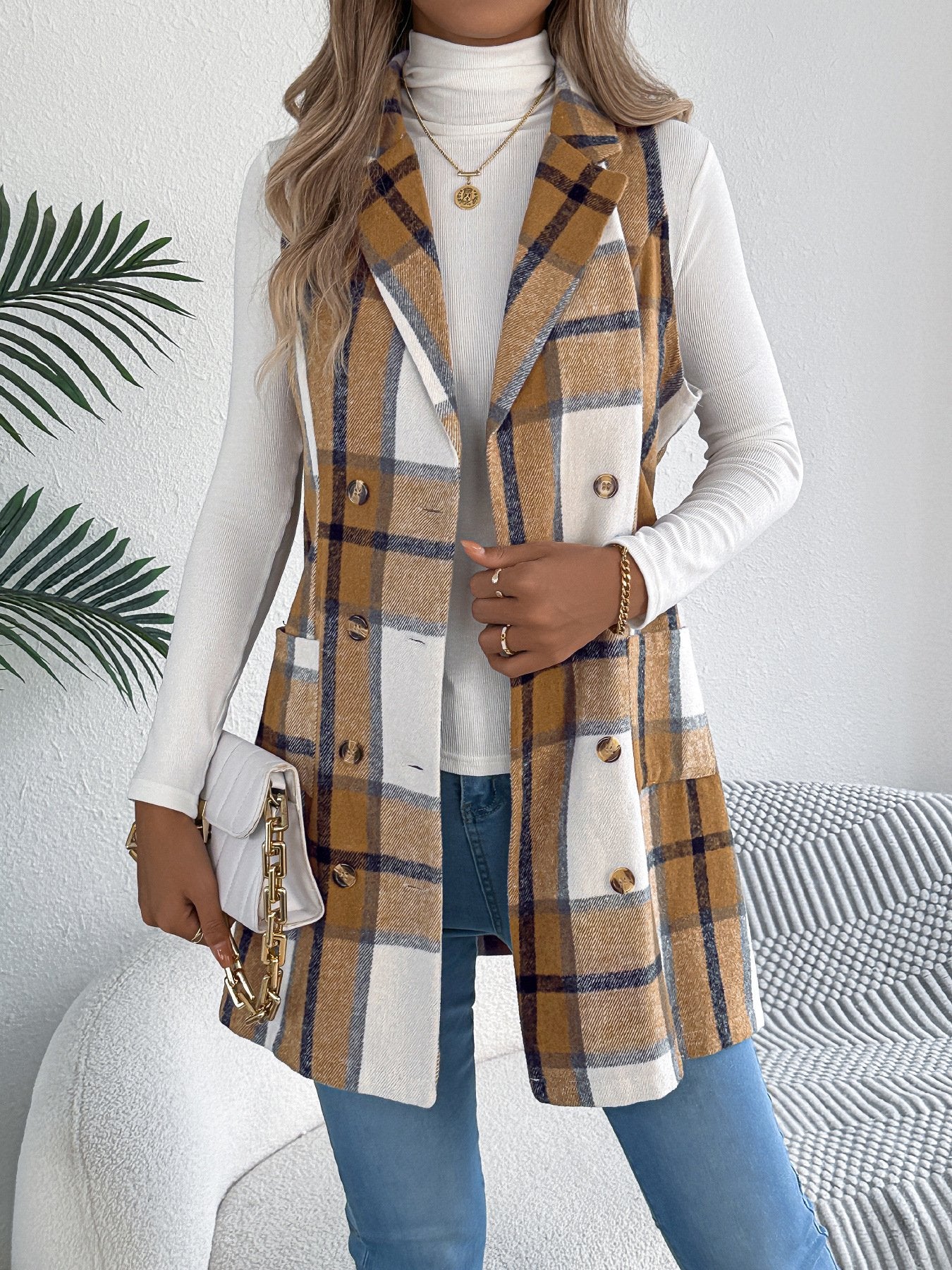 Geometric Casual Vest