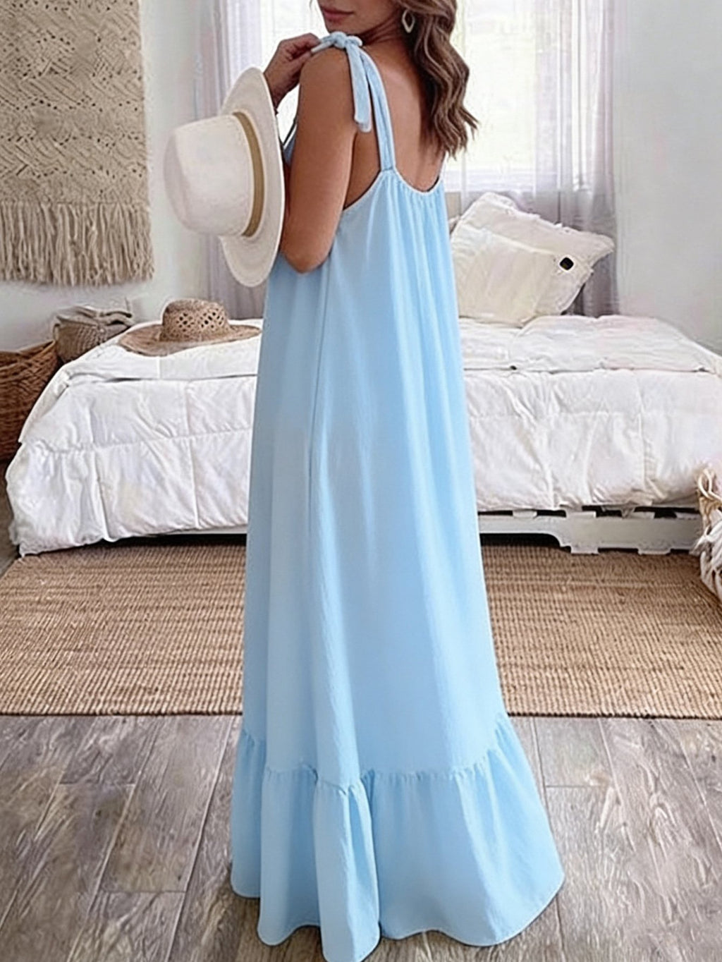 Loose Others Vintage Plain Dress With No